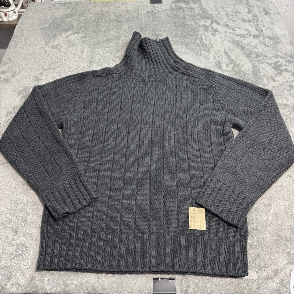 Vintage Diesel Ribbed Wool Zip Neck Pullover Mens M Preppy Designer City Retro